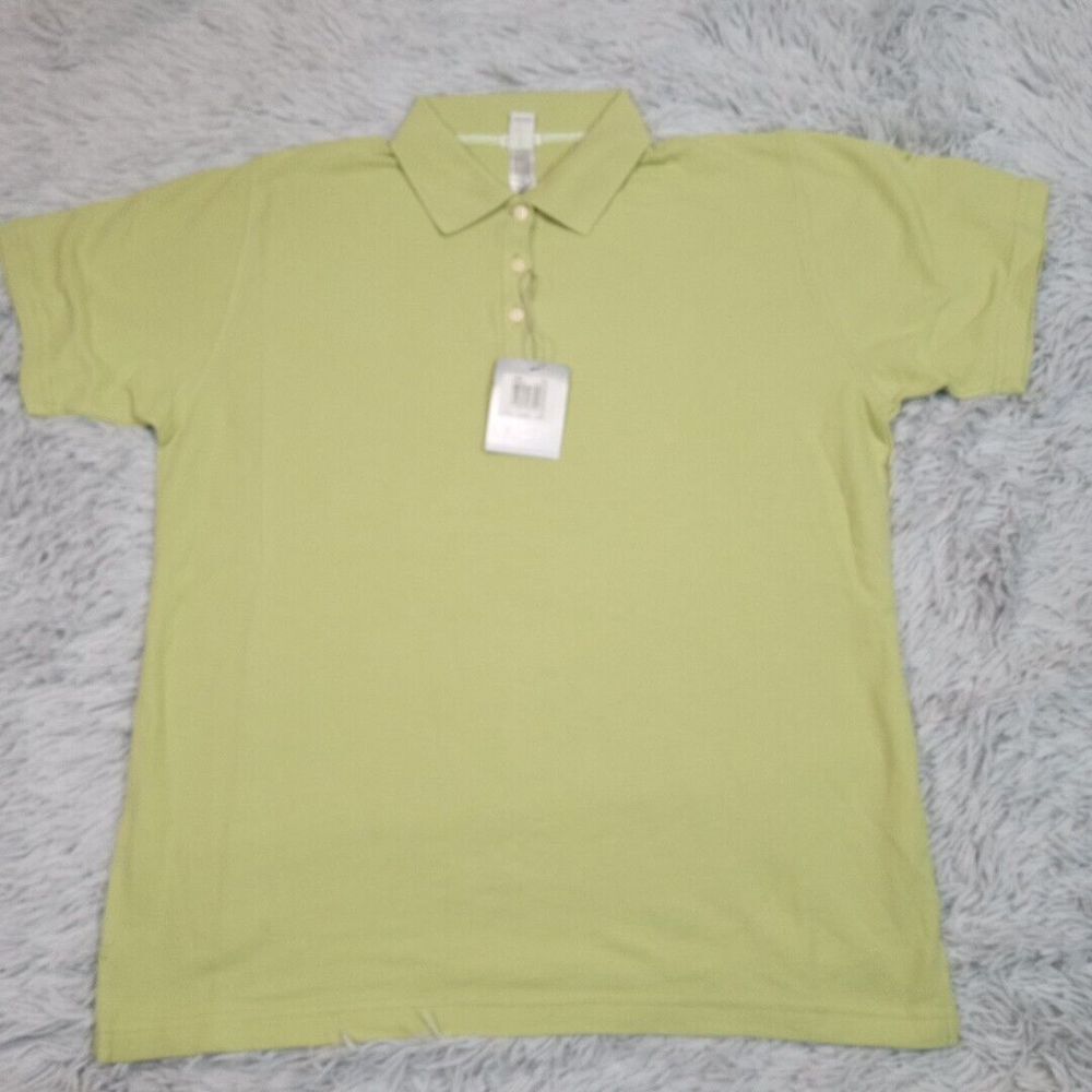 Page & Tuttle Shirt Womens M Green Golf Polo Preppy Casual Comfy Lightweight New